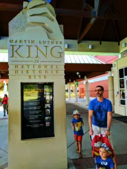 Taylor Family at Entrance to Martin Luther King Jr National Historic Site Atlanta 3