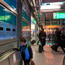 Taylor Family at Newark Airport AirTrain station 1