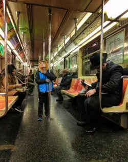 Taylor Family on Subway New York City NYC with kids 15