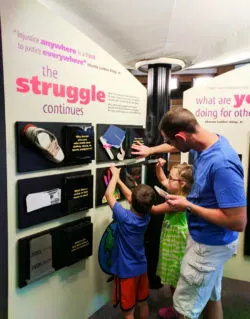 Taylor family at Exhibits at Martin Luther King Jr National Historic Site Atlanta 1