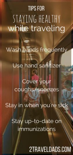 Staying healthy while traveling is so important, especially when you have kids with you. Sharing helpful tips to prevent sickness during cold and flu season. 2traveldads.com