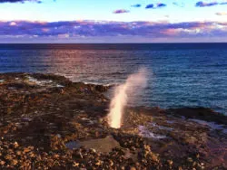 Spouting Horn sunset Kauai Hawaii 2