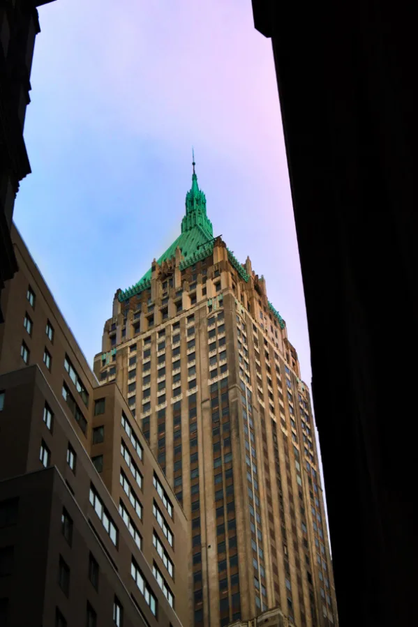 Copper Roof at Exchange Building Wall Street NYC 1