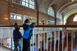 Taylor Family in Registration Hall Ellis Island New York City 1