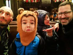 Taylor family Inside Trinity Church Wall Street Subway station Lower Manhattan NYC 4