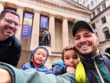 Taylor family at Federal Hall National Monument Wall Street Lower Manhattan NYC 1