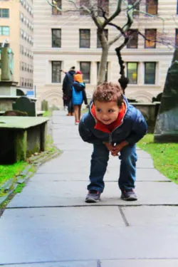 Taylor family at Trinity Church Graveyard Wall Street Lower Manhattan NYC 2