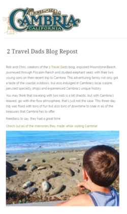 2 Travel Dads Visit Cambria