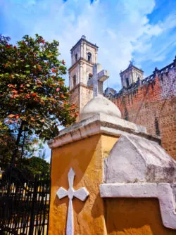 Cathedral in Valladolid Yucatan road trip 5