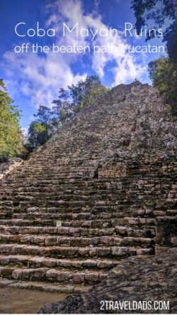 Visit Coba ruins for the best Mayan ruin experience near Canun. Very different from Tulum, see why Coba is so remarkable and how to plan a day trip to explore. #mexico #ruins #caribbean #yucatan
