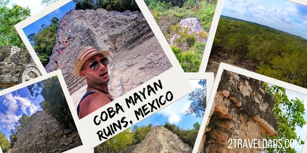 The Coba Ruins offer some of the best Mayan ruins on the Yucatan and are off the beaten path enough to feel unique and secluded. Near Tulum and Cancun, they are an easy day trip or see how to visit Coba Ruins on a Yucatan road trip. 2traveldads.com