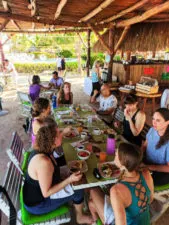 Group Meal at Isla Holbox Yoga Retreat 1