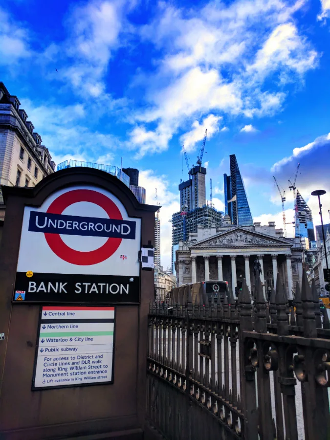 London Underground entrance London UK 1