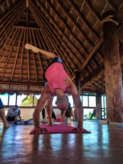 Participants practicing Yoga at Isla Holbox Yoga Retreat 4