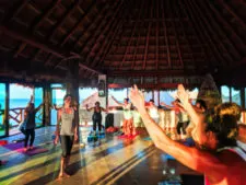 Participants with Joanne Matson at Isla Holbox Yoga Retreat 3b