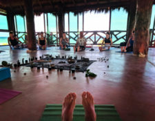 Participants with Victor Varana at Isla Holbox Yoga Retreat 7
