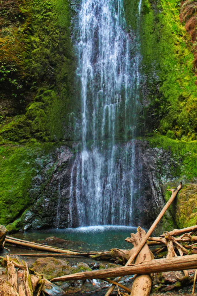 Pool at base of Marymere Falls hiking in Olympic National Park 2