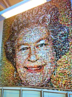 Queen Elizabeth II Mural at London Gatwick Airport 1