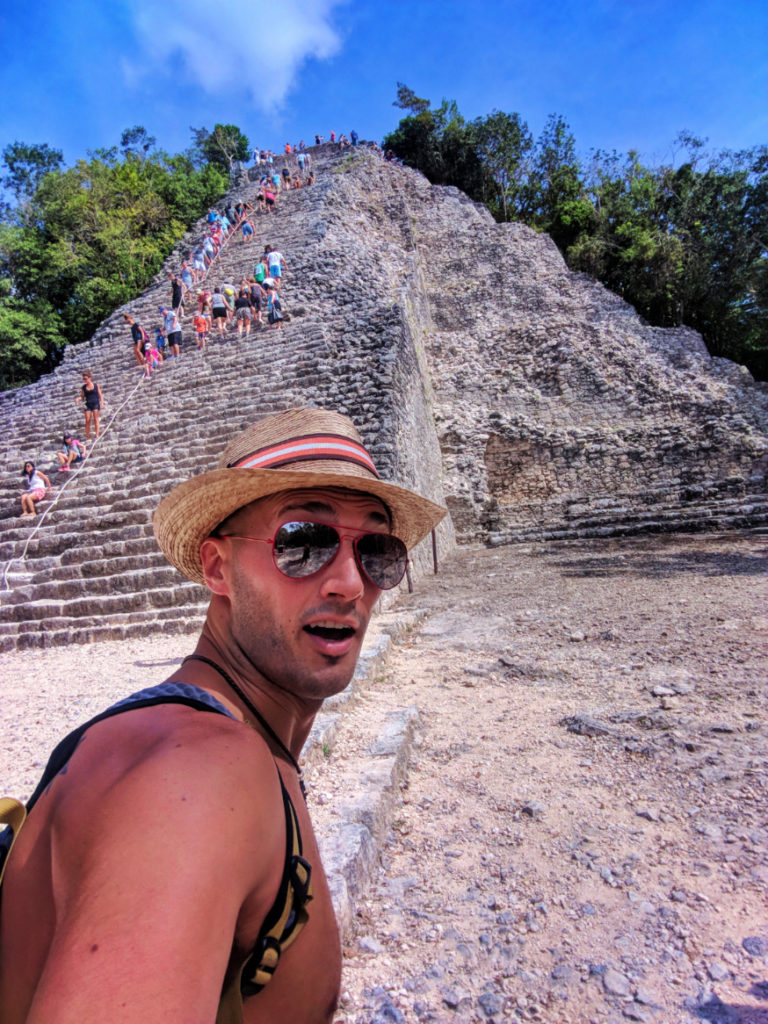 Rob Taylor at the Coba Mayan Ruins Yucatan 2