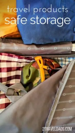 Packing and safe storage of travel products is about both containing the mess and keeping kids safe. Travel tips for keeping OTC medications, personal products and liquids up and away from kids while traveling. 2traveldads.com