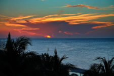 Sunset from Isla Holbox Yoga Retreat 2