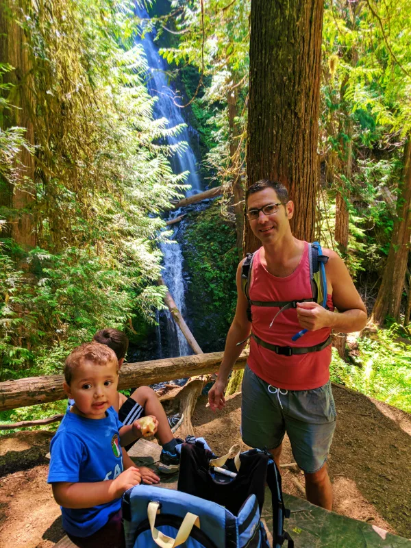 Taylor Family hiking to Murhut Falls Olympic National Forest 7