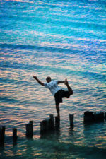 Victor Varana in Water yoga Sunset Isla Holbox 3