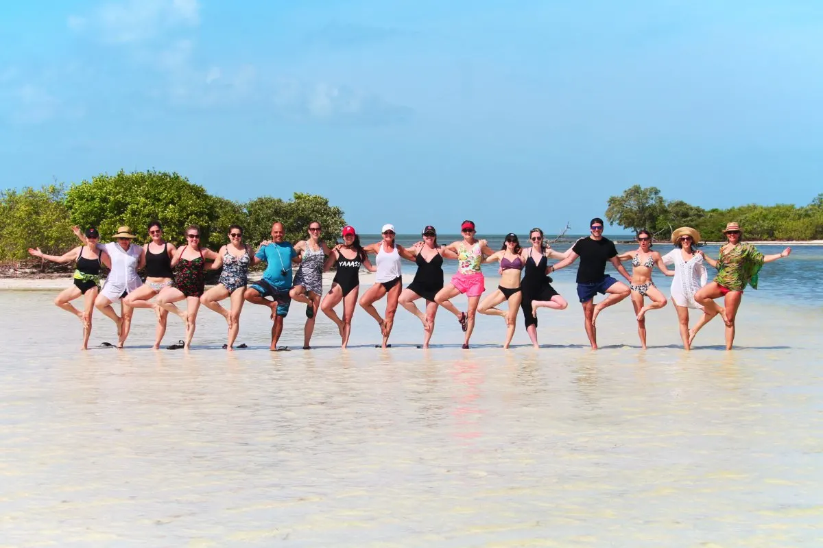 Yoga Retreat Participants at Yum Balam Nature Preserve Isla Holbox Yucatan 5