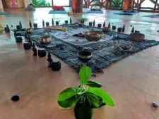 Yoga Session set up at Villa Flamingos Yoga Retreat Isla Holbox Yucatan 4