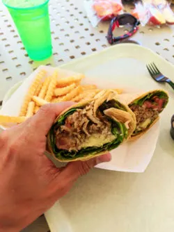 Chicken Wrap from Atomic Tonic Bar at Universal Cabana Bay Resort Orlando Florida 1