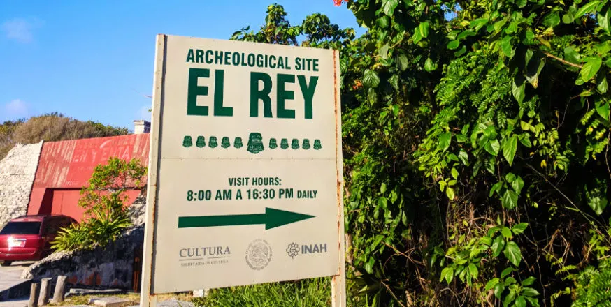 Entrance to El Rey Mayan Ruins Archeological Site Cancun Yucatan 1