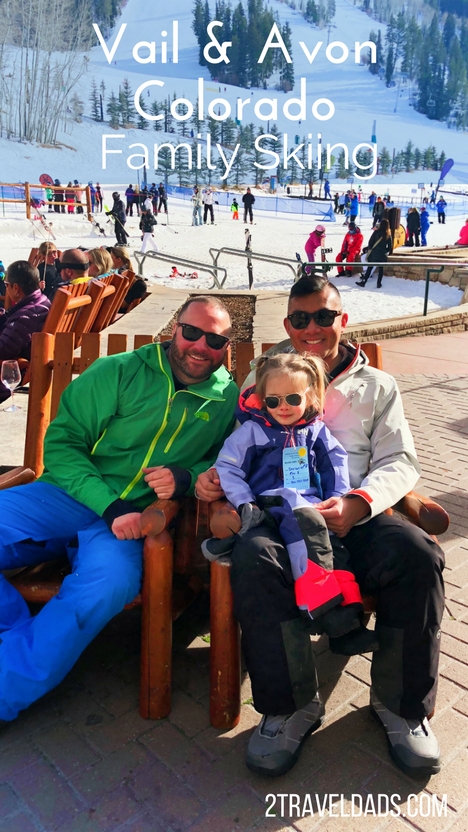 Family skiing in Vail Colorado is both fun and challenging. Vail and Avon offer many family friendly choices for accommodations and slopes, ski school, apres ski and more. 2traveldads.com