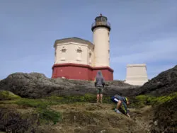 Taylor Family at Coquille River Lighthouse Bullards Beach State Park Oregon Coast