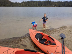 Taylor Family Kayaking at Honeyman State Park Oregon Coast