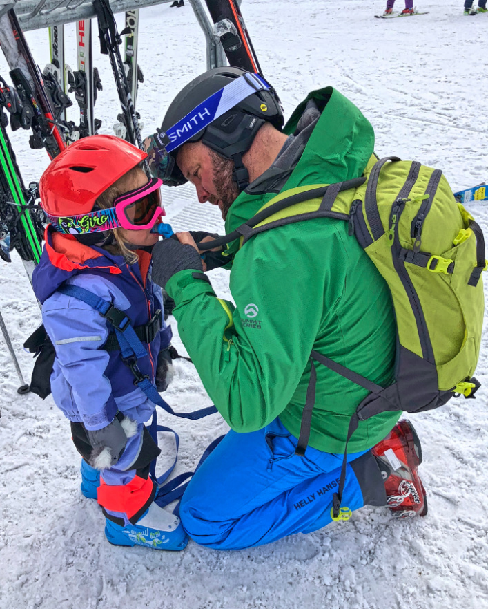 Rich SkiLikeADad family pic in Vail Colorado 2018 2