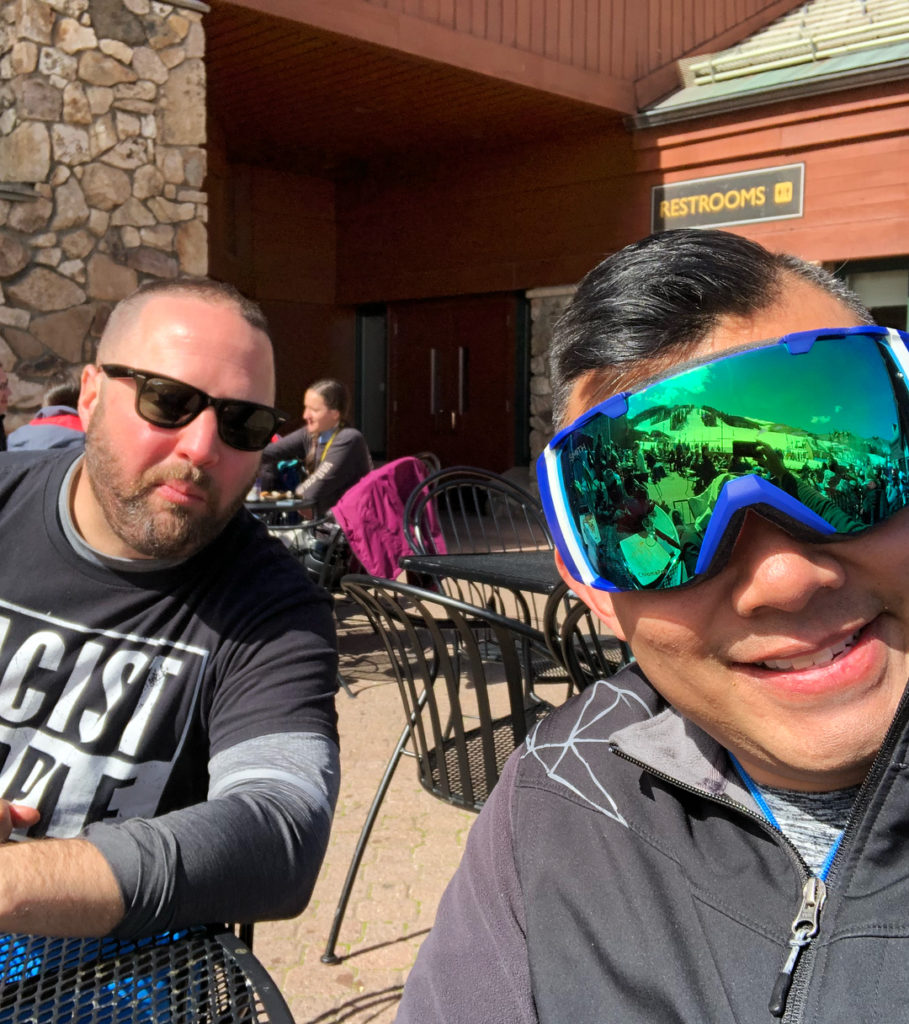 Rich SkiLikeADad hanging Beavercreek Vail Colorado 2018 2