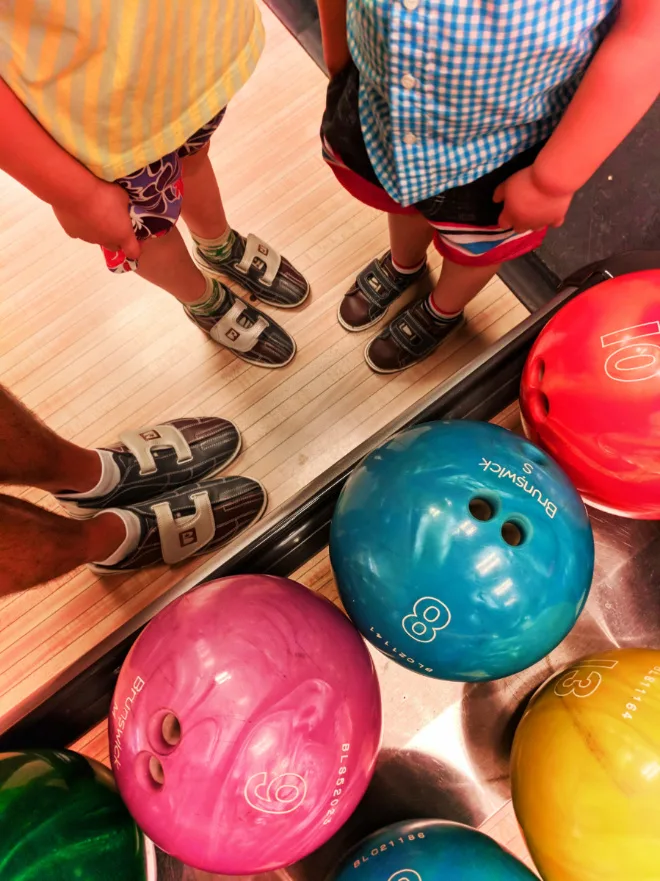 Taylor Family at Galaxy Bowl at Universal Cabana Bay Resort Orlando Florida 16