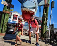 Taylor Family with Jaws in Universal Studios Florida 1