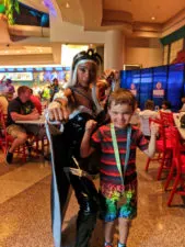 Taylor Family with Storm Marvel Character Dining Universal Islands of Adventure Orlando 1