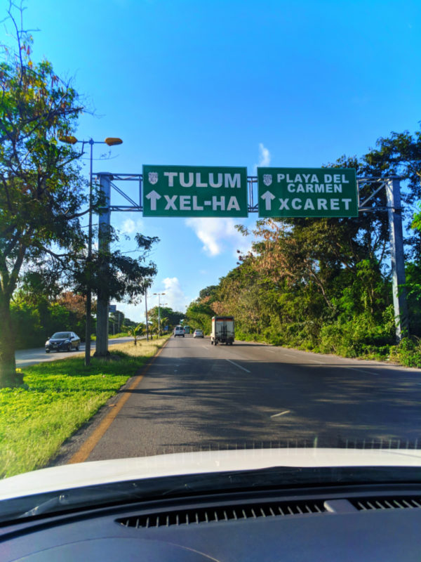 Tulum Road signs Yucatan Road Trip 1