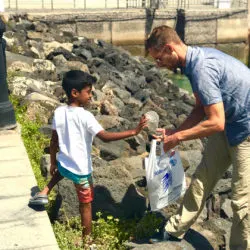 Wind Expedition picking up trash in Correlejo Mediterranean 2