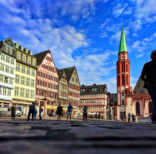 Colorful buildings in Romerberg Town Square Old Town Frankfurt Germany 2