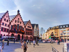 Colorful buildings in Romerberg Town Square Old Town Frankfurt Germany 7