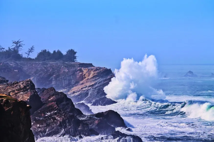 Crashing Waves at Cape Arago Shore Acres State Park Coos Bay Oregon Coast 1