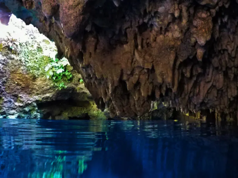 Cave at Cenotes Siete Bocas Yucatan Road Trip