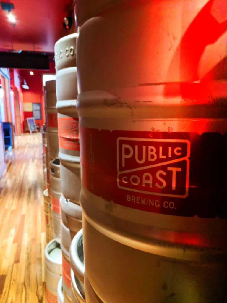 Kegs at Public Coast Brewing Cannon Beach Oregon Coast 1