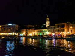 Marina at night in Hvar Croatia 2