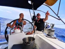 Rob Taylor skippering Pride Sailing Holiday outside of Korcula Croatia 1