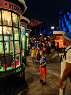 Taylor Family Casting Spells in Hogsmeade Wizarding World of Harry Potter Universal Islands of Adventure 2