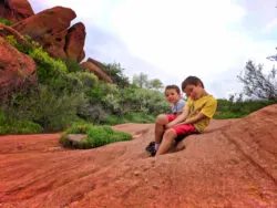 Taylor Family Hiking in Red Rocks Park Denver Colorado 3